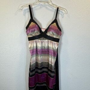 Striped Multicolor Mini Dress